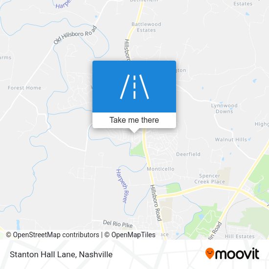 Stanton Hall Lane map