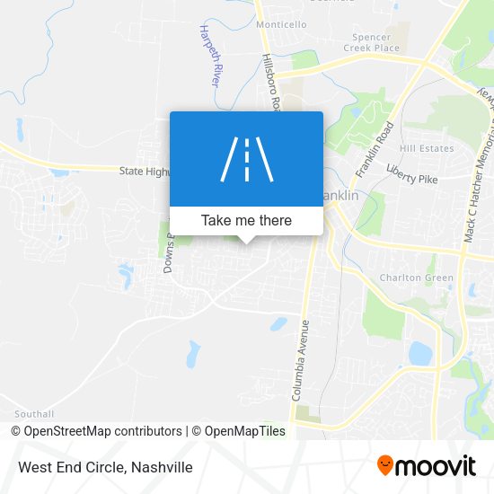 Mapa de West End Circle