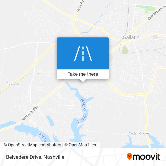 Mapa de Belvedere Drive