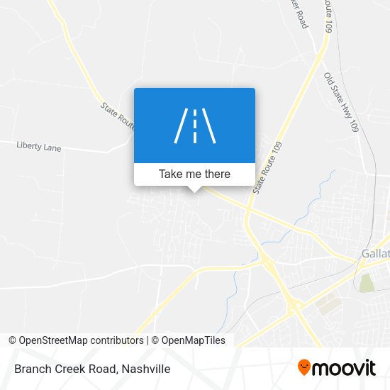 Branch Creek Road map