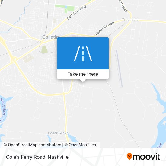 Mapa de Cole's Ferry Road