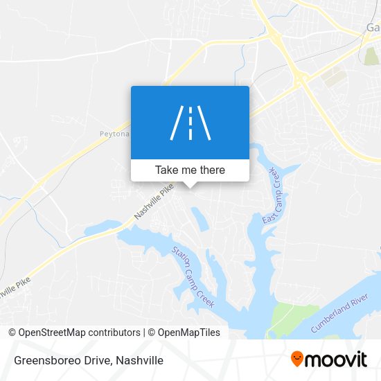 Mapa de Greensboreo Drive