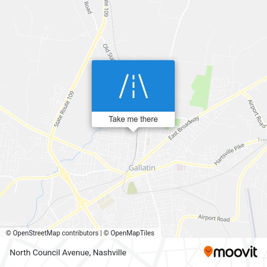 North Council Avenue map