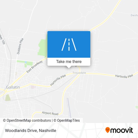 Mapa de Woodlands Drive