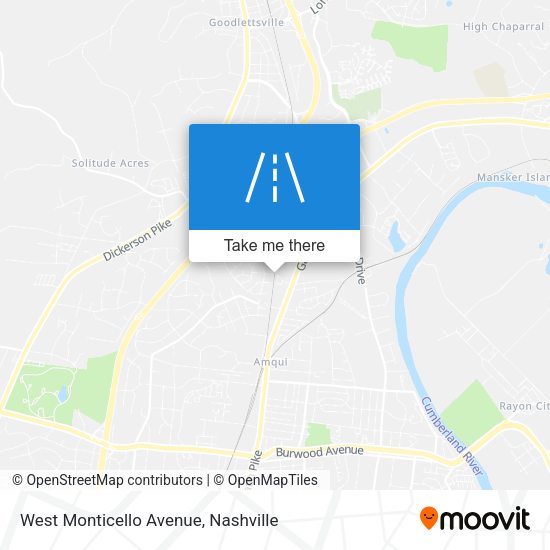 West Monticello Avenue map