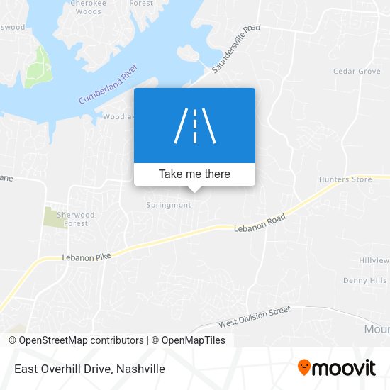 East Overhill Drive map