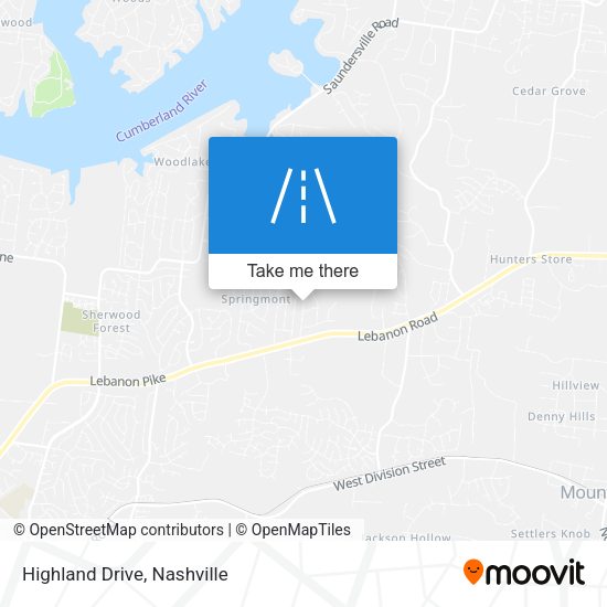 Mapa de Highland Drive