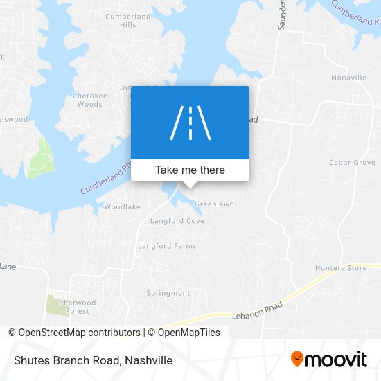 Shutes Branch Road map