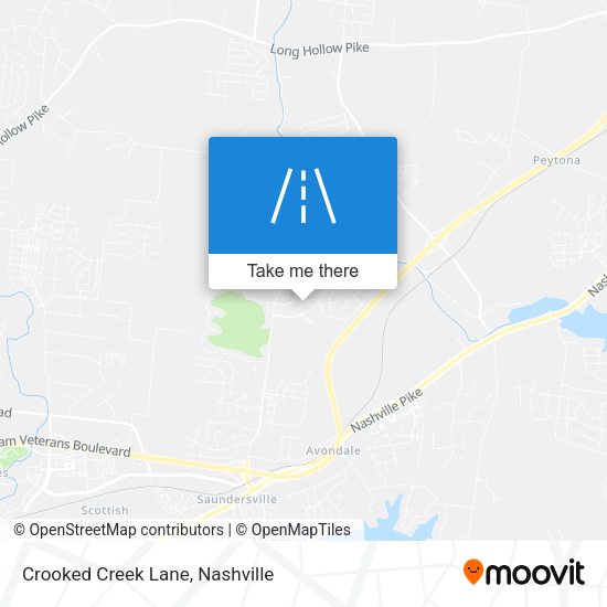 Crooked Creek Lane map