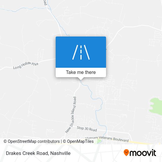 Drakes Creek Road map