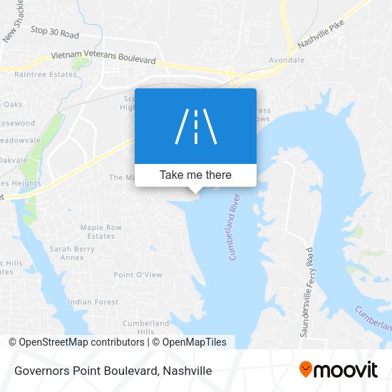 Governors Point Boulevard map