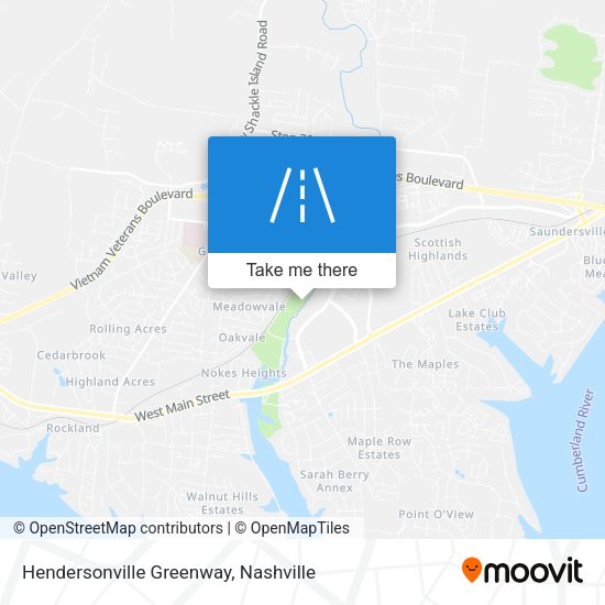 Hendersonville Greenway map