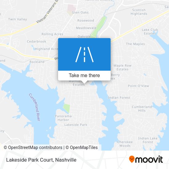 Mapa de Lakeside Park Court