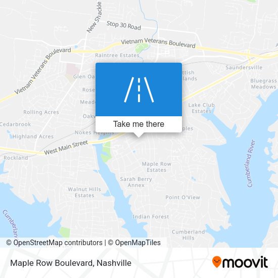 Mapa de Maple Row Boulevard