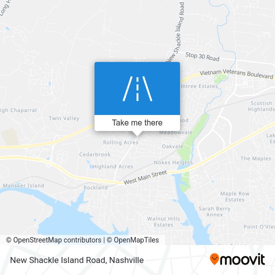 New Shackle Island Road map