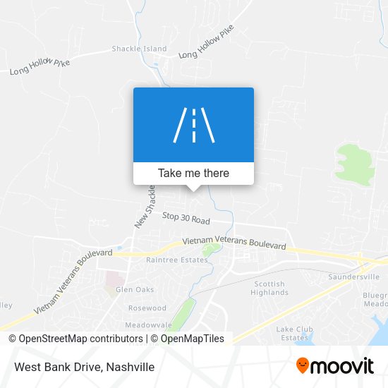 Mapa de West Bank Drive