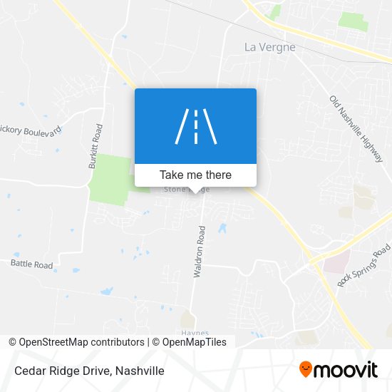 Cedar Ridge Drive map