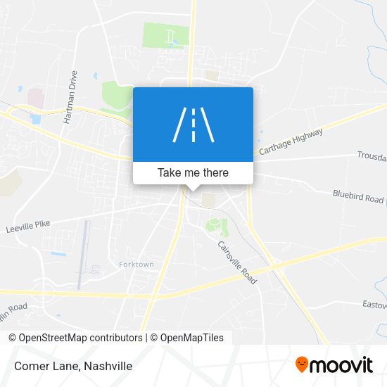 Mapa de Comer Lane