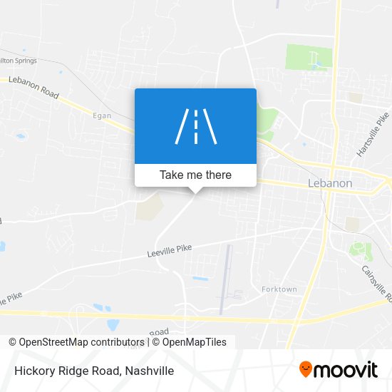 Hickory Ridge Road map