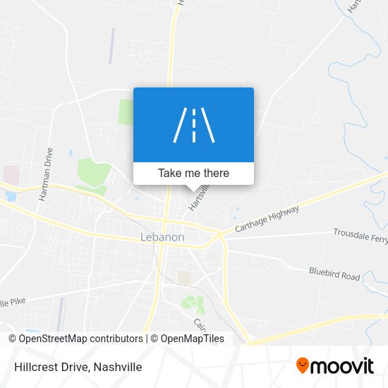 Mapa de Hillcrest Drive