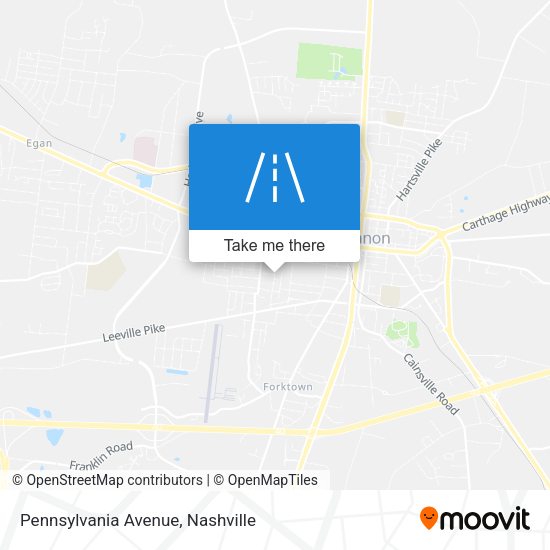 Mapa de Pennsylvania Avenue