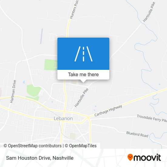 Mapa de Sam Houston Drive