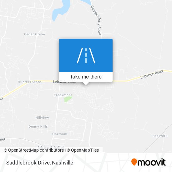 Saddlebrook Drive map