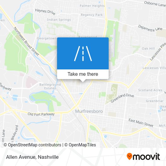 Mapa de Allen Avenue