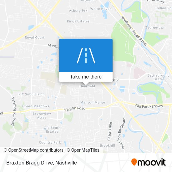 Braxton Bragg Drive map