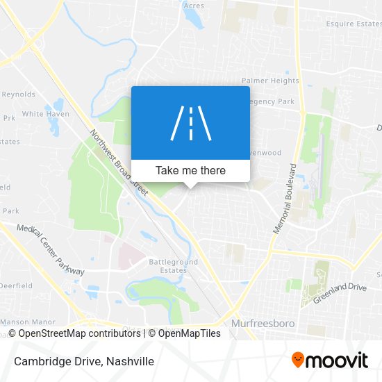 Mapa de Cambridge Drive