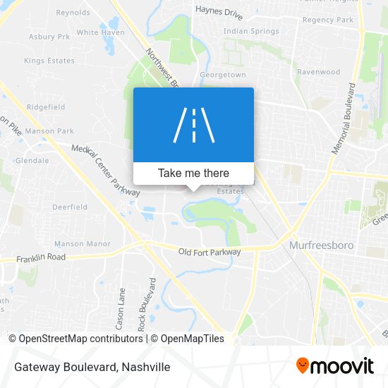 Mapa de Gateway Boulevard