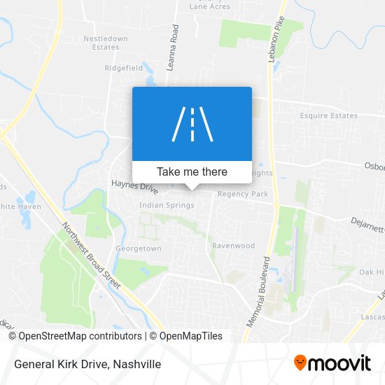 General Kirk Drive map
