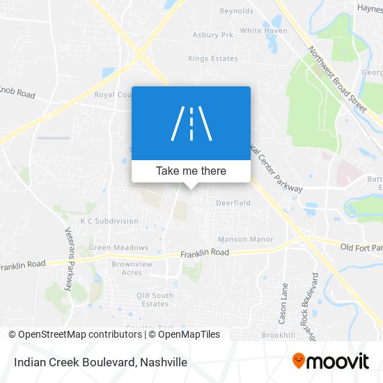 Mapa de Indian Creek Boulevard