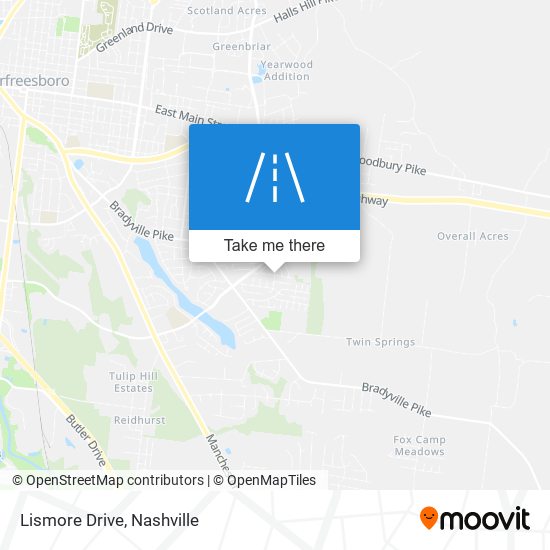 Lismore Drive map