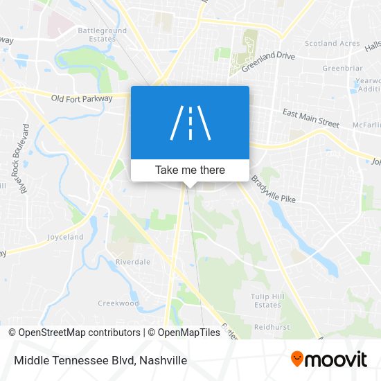 Middle Tennessee Blvd map