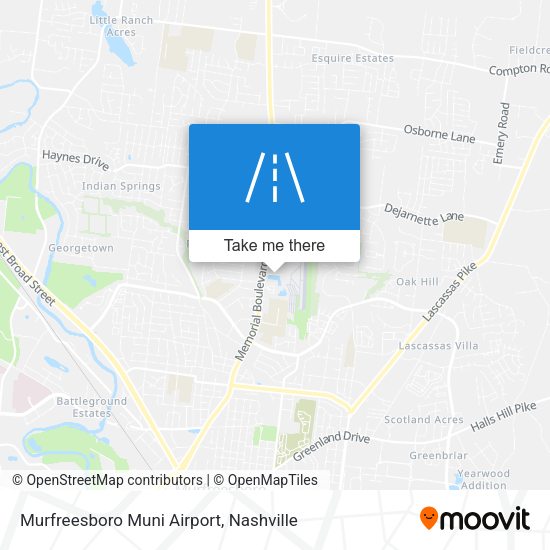Mapa de Murfreesboro Muni Airport