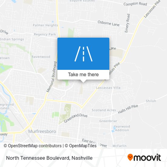 Mapa de North Tennessee Boulevard