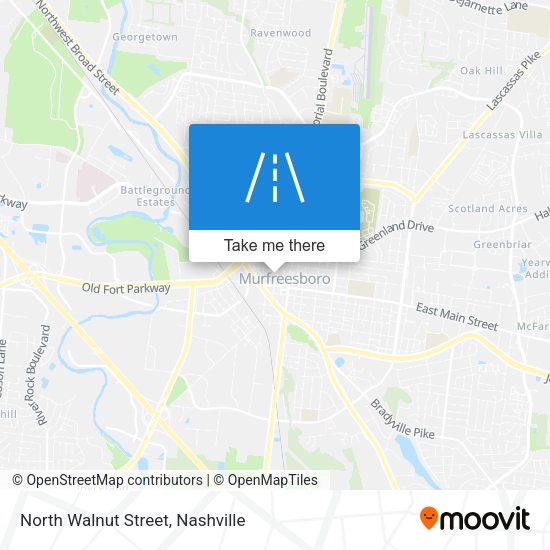 North Walnut Street map