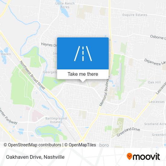 Mapa de Oakhaven Drive