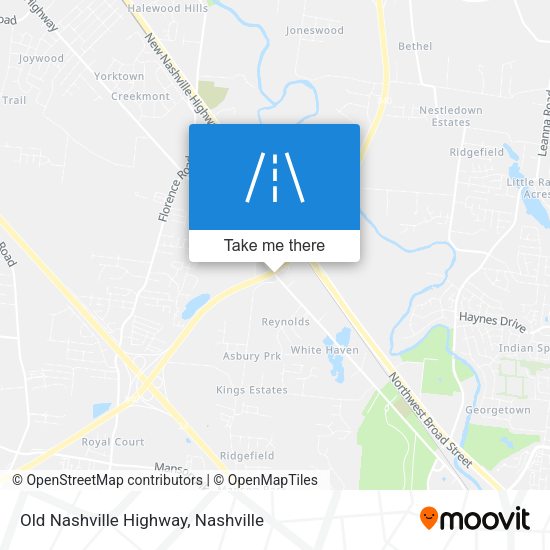 Old Nashville Highway map