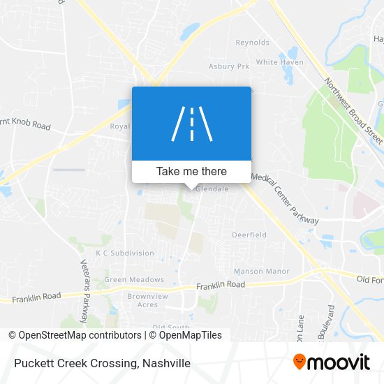 Puckett Creek Crossing map