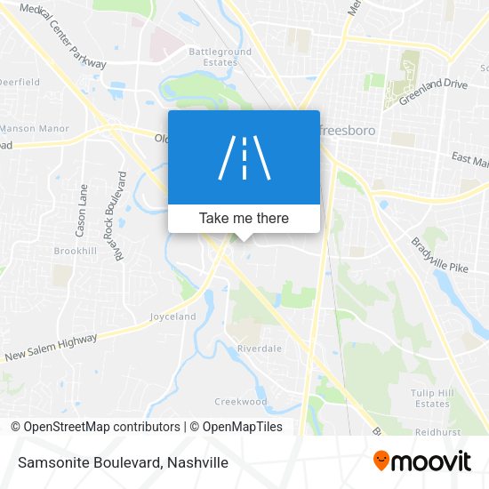 Samsonite Boulevard map