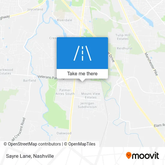 Sayre Lane map