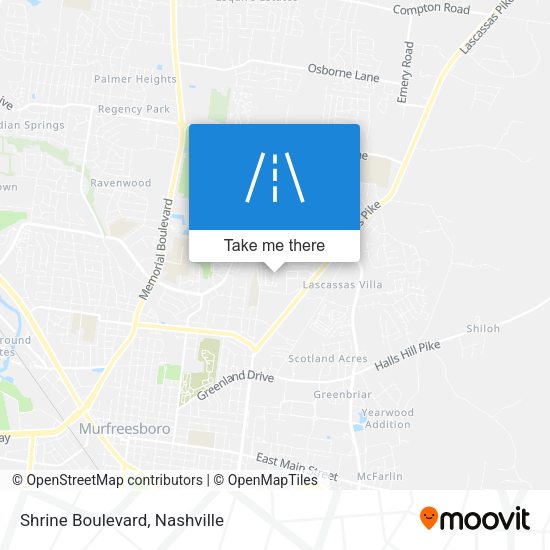Mapa de Shrine Boulevard