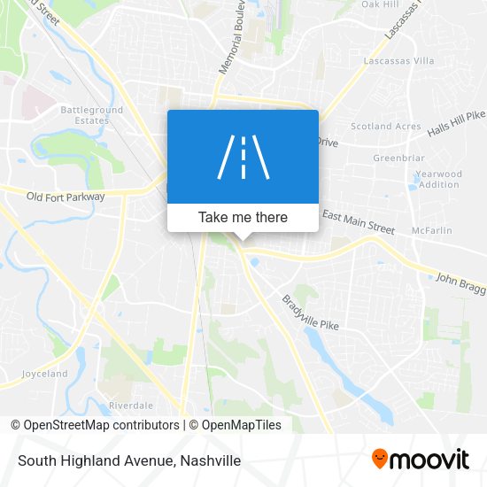 South Highland Avenue map