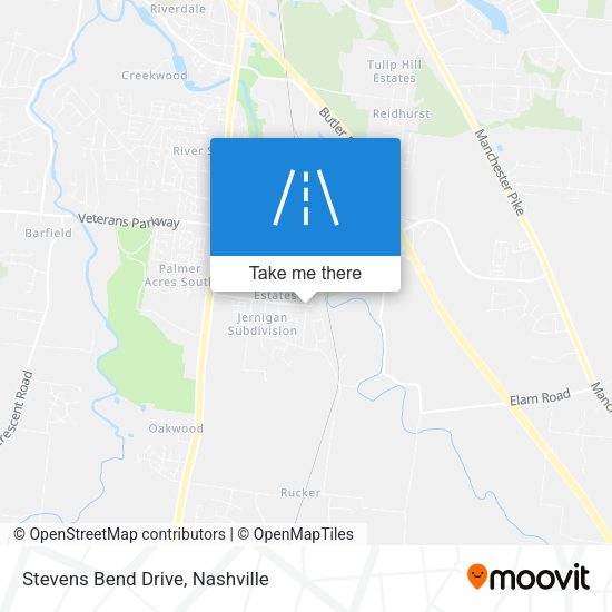 Stevens Bend Drive map