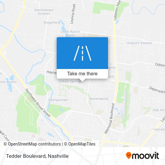 Tedder Boulevard map