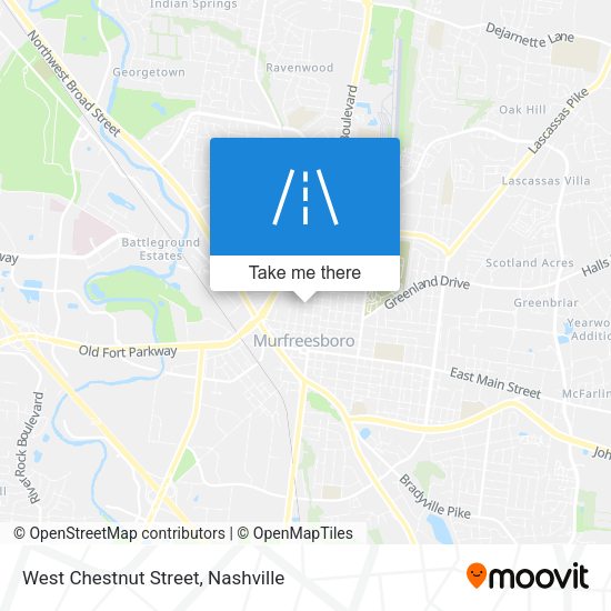 West Chestnut Street map