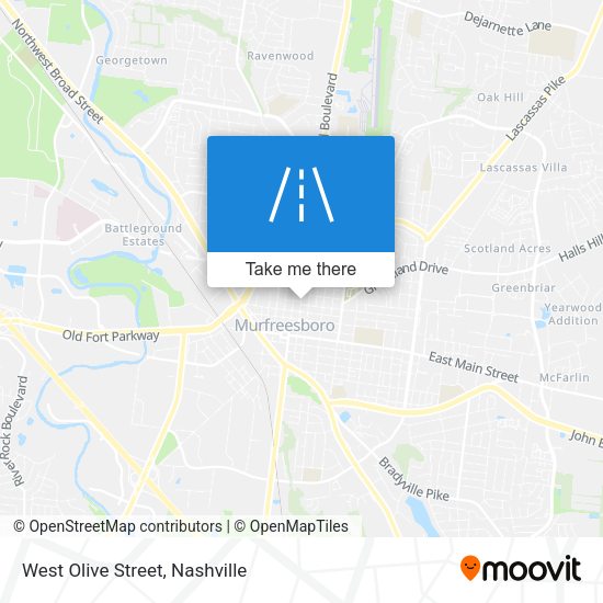 Mapa de West Olive Street