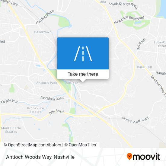 Antioch Woods Way map